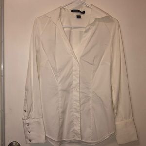 Express Design Studio Top w/ shiny glass buttons